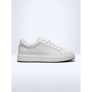 ARNE White Essential Leather Canvas Trainers Men Minimalist Streetwear Sneakers